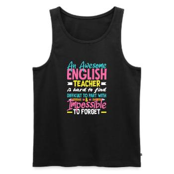 Lustiges Lehrer Lehrerinnen Geschenk - Männer Premium Bio Tank Top - Schwarz - Vorne - Michal (187cm)