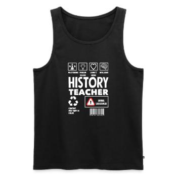 Funny Teacher Teacher Gift - Men's Premium Organic Tank Top - black - Front - Michal (187cm)