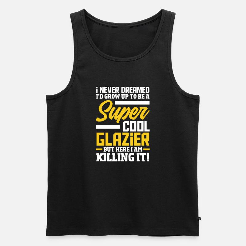 Glaser Geschenk - Männer Premium Bio Tank Top - Schwarz