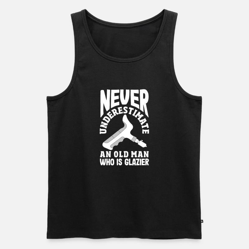 Glaser Geschenk - Männer Premium Bio Tank Top - Schwarz