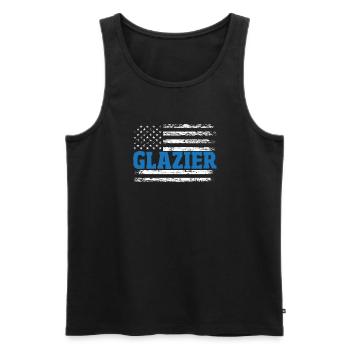 Glaser Geschenk - Männer Premium Bio Tank Top - Schwarz - Vorne - Michal (187cm)