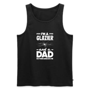 Glaser Geschenk - Männer Premium Bio Tank Top - Schwarz - Vorne - Michal (187cm)