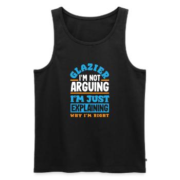 Glaser Geschenk - Männer Premium Bio Tank Top - Schwarz - Vorne - Michal (187cm)