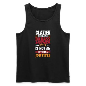 Glaser Geschenk - Männer Premium Bio Tank Top - Schwarz - Vorne - Michal (187cm)