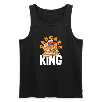 Funny Pancake Lover Gift - Men's Premium Organic Tank Top - black - Front - Michal (187cm)