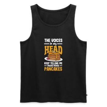 Funny Pancake Lover Gift - Men's Premium Organic Tank Top - black - Front - Michal (187cm)
