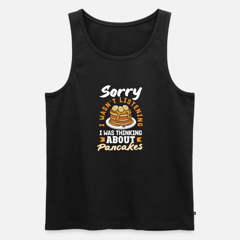 Funny Pancake Lover Gift - Men's Premium Organic Tank Top - black