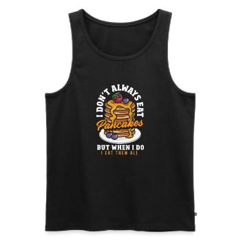Funny Pancake Lover Gift - Men's Premium Organic Tank Top - black - Front - Michal (187cm)