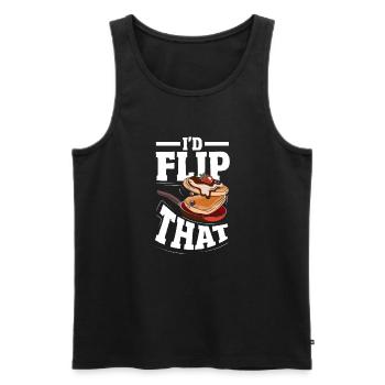 Funny Pancake Lover Gift - Men's Premium Organic Tank Top - black - Front - Michal (187cm)