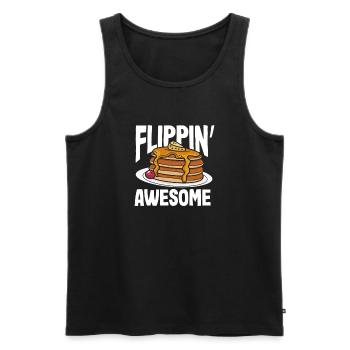 Funny Pancake Lover Gift - Men's Premium Organic Tank Top - black - Front - Michal (187cm)