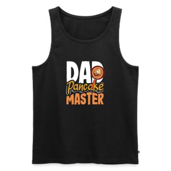Funny Pancake Lover Gift - Men's Premium Organic Tank Top - black - Front - Michal (187cm)