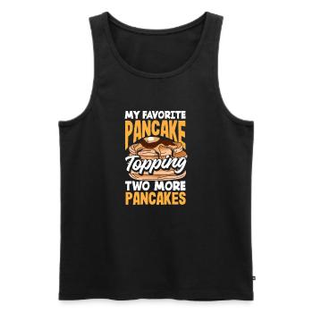 Funny Pancake Lover Gift - Men's Premium Organic Tank Top - black - Front - Michal (187cm)
