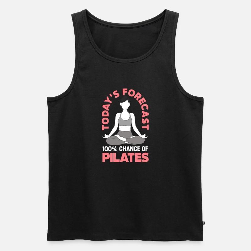 Heutige Vorhersage 100% Pilates - Männer Premium Bio Tank Top - Schwarz