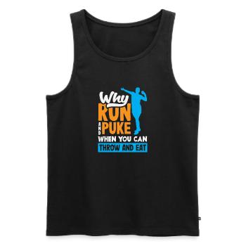 Diskus Diskuswurf Leichtathlet Sportler Geschenk - Männer Premium Bio Tank Top - Schwarz - Vorne - AI Model Male 178 light (178cm)