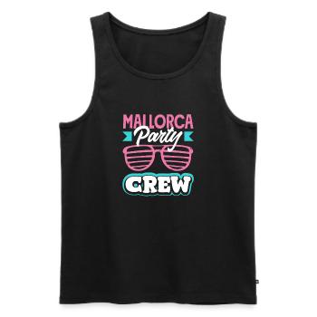 Mallorca Party Crew Vacances Majorque - Débardeur bio Premium Homme - noir - Devant - AI Model Male 178 light (178cm)