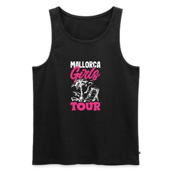 Mallorca Party Crew Vacances Majorque - Débardeur bio Premium Homme - noir - Devant - AI Model Male 178 light (178cm)