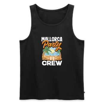 Mallorca Party Crew Vacances Majorque - Débardeur bio Premium Homme - noir - Devant - AI Model Male 178 light (178cm)