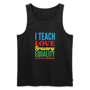 Lustiges Lehrer Lehrerinnen Geschenk - Männer Premium Bio Tank Top - Schwarz - Vorne - AI Model Male 178 light (178cm)