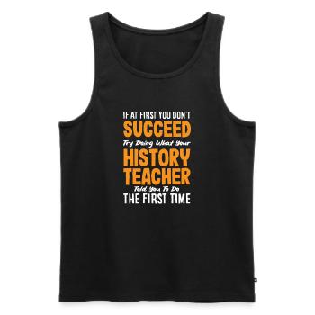 Lustiges Lehrer Lehrerinnen Geschenk - Männer Premium Bio Tank Top - Schwarz - Vorne - Michal (187cm)