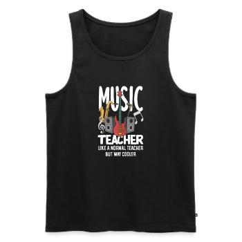 Funny Teacher Teacher Gift - Men's Premium Organic Tank Top - black - Front - Michal (187cm)