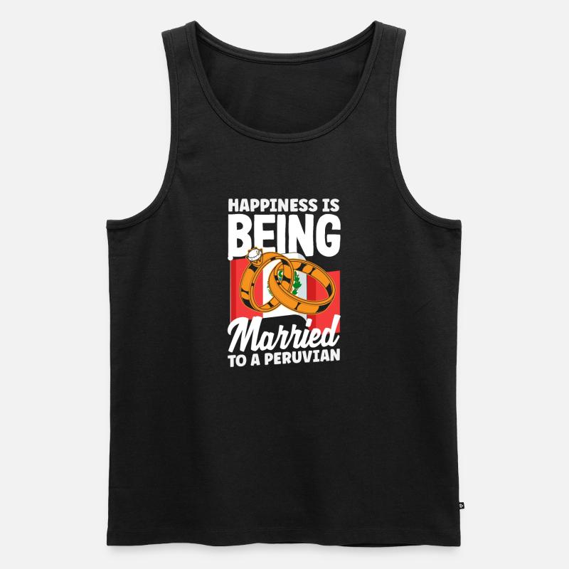 Peru Peruaner Geschenk - Männer Premium Bio Tank Top - Schwarz