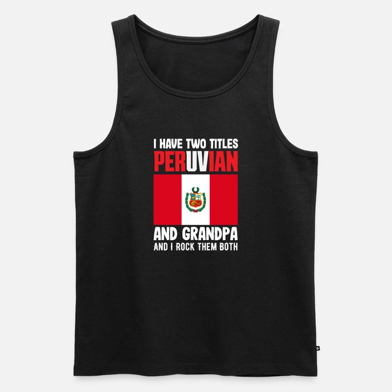 Peru Peruvian Gift - Men's Premium Organic Tank Top - black