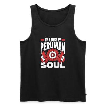 Peru Peruaner Geschenk - Männer Premium Bio Tank Top - Schwarz - Vorne - AI Model Male 178 light (178cm)