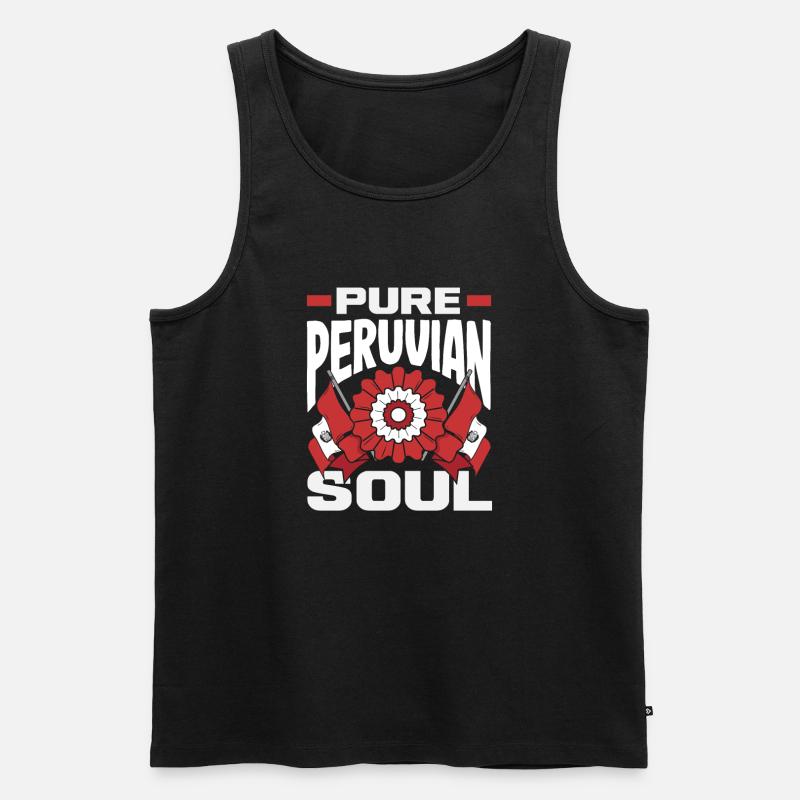 Peru Peruaner Geschenk - Männer Premium Bio Tank Top - Schwarz
