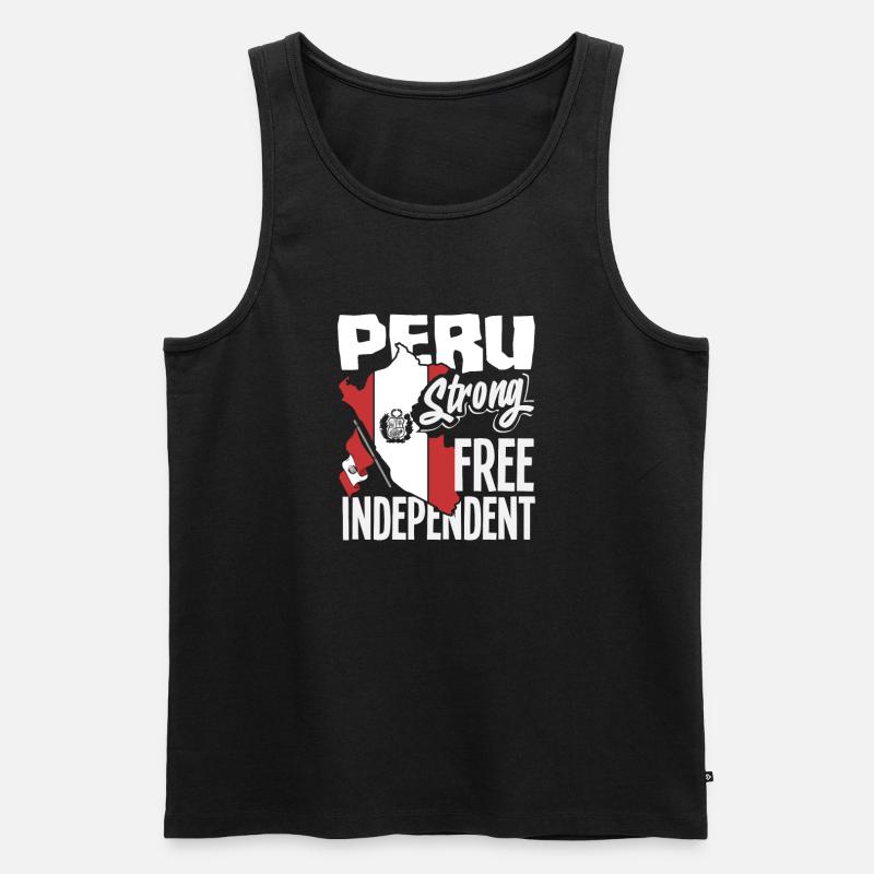 Peru Peruaner Geschenk - Männer Premium Bio Tank Top - Schwarz