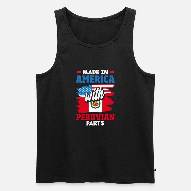 Peru Peruaner Geschenk - Männer Premium Bio Tank Top - Schwarz