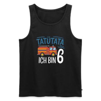 Tatütata Fire Brigade 6th Birthday - Men's Premium Organic Tank Top - black - Front - Michal (187cm)
