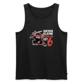 This Little Ninja Is 6 Birthday Shirt - Men's Premium Organic Tank Top - black - Front - Michal (187cm)