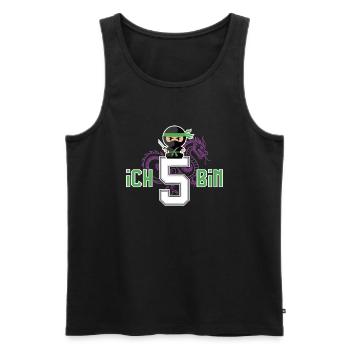 I'm 5 Ninja Birthday Shirt - Men's Premium Organic Tank Top - black - Front - Michal (187cm)