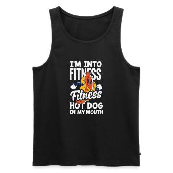 I'm into hot dog fitness fun - Men's Premium Organic Tank Top - black - Front - Michal (187cm)