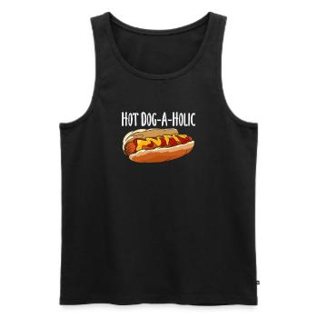 Fanatiques de hot-dogs Un pur plaisir pour tout le monde - Débardeur bio Premium Homme - noir - Devant - Michal (187cm)