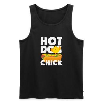 Hot Dog Poussin Style Drôle - Débardeur bio Premium Homme - noir - Devant - Michal (187cm)
