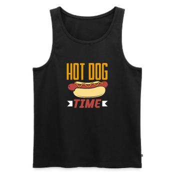 Hot Dog Time for Connoisseurs - Men's Premium Organic Tank Top - black - Front - Michal (187cm)