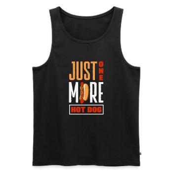 Only a hot dog connoisseur - Men's Premium Organic Tank Top - black - Front - Michal (187cm)