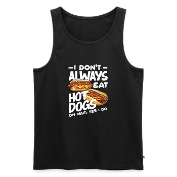 Ich Esse Nicht Immer Hot Dog - Männer Premium Bio Tank Top - Schwarz - Vorne - Michal (187cm)