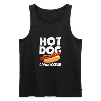 Hot Dog Connoisseur Delight for Gourmets - Men's Premium Organic Tank Top - black - Front - Michal (187cm)