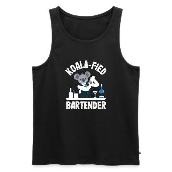Lustiger Barkeeper Spruch Barkeeper Geschenk - Männer Premium Bio Tank Top - Schwarz - Vorne - Michal (187cm)