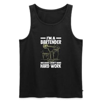Lustiger Barkeeper Spruch Barkeeper Geschenk - Männer Premium Bio Tank Top - Schwarz - Vorne - Michal (187cm)