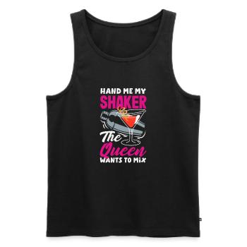 Funny Bartender Saying Bartender Gift - Men's Premium Organic Tank Top - black - Front - AI Model Male 178 light (178cm)