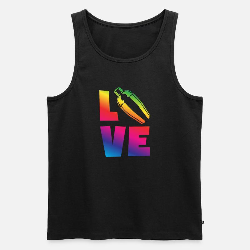 Lustiger Barkeeper Spruch Barkeeper Geschenk - Männer Premium Bio Tank Top - Schwarz