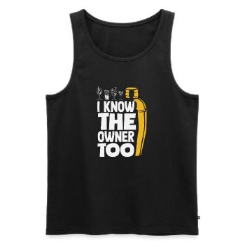 Lustiger Barkeeper Spruch Barkeeper Geschenk - Männer Premium Bio Tank Top - Schwarz - Vorne - Michal (187cm)