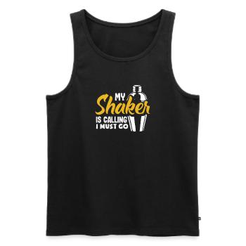 Funny Bartender Saying Bartender Gift - Men's Premium Organic Tank Top - black - Front - Michal (187cm)