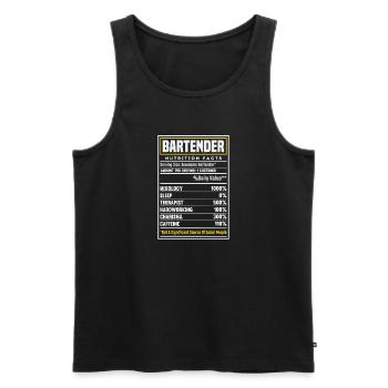 Funny Bartender Saying Bartender Gift - Men's Premium Organic Tank Top - black - Front - AI Model Male 178 light (178cm)