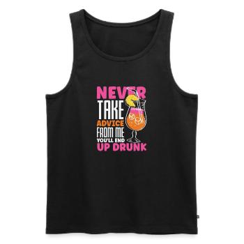 Funny Bartender Saying Bartender Gift - Men's Premium Organic Tank Top - black - Front - AI Model Male 178 light (178cm)