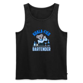 Lustiger Barkeeper Spruch Barkeeper Geschenk - Männer Premium Bio Tank Top - Schwarz - Vorne - Michal (187cm)