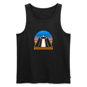 Funny Cornhole Player Gift - Men's Premium Organic Tank Top - black - Front - AI Model Male 178 light (178cm)